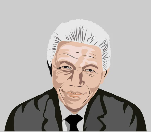 Día Internacional Nelson Mandela Líder Político Sudafricano Filántropo Que Desempeñó — Vector de stock