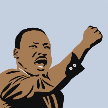 Martin Luther King Jr., tebrik kartı geçmişi. İlham verici bir sözüm var. Martin Luther Jr. Kral Portresi