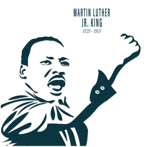 주니어 Martin Luther King 금요일 영감을 인용구가 있습니다 마르틴루터 초상화 — 스톡 벡터