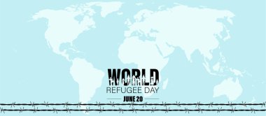 World Refugee Day. Concept of social event. 20 June-vector. International immigration concept background. Flat illustration or vector concept background for web design, banner or card. clipart