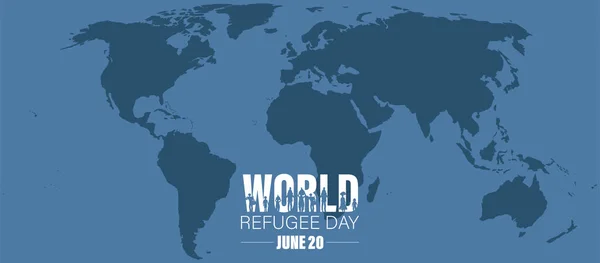 Giornata Mondiale Del Rifugiato Concetto Evento Sociale Vettore Del Giugno — Vettoriale Stock