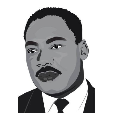 MLK Martin Luther King Jr., tebrik kartı geçmişi. İlham verici bir sözüm var. Martin Luther Jr. Kral Portresi.