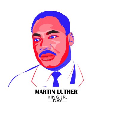 MLK Martin Luther King Jr., tebrik kartı geçmişi. İlham verici bir sözüm var. Martin Luther Jr. Kral Portresi.