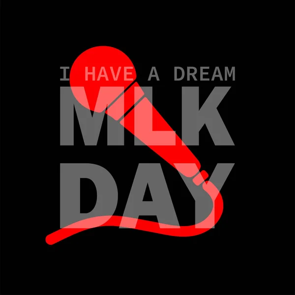 Mlk Martin Luther King Dag Wenskaart Achtergrond Heb Een Inspirerend — Stockvector