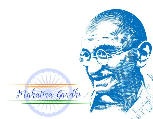 Mohandas Karamchand Gandhi 'nin vektör illüstrasyonu ya da 2 Ekim' de doğan Mahatma Gandhi, büyük bir Hint özgürlük savaşçısı. Hintli eylemci, kardeşime karşı Hindistan 'ın bağımsızlık hareketinin lideriydi.