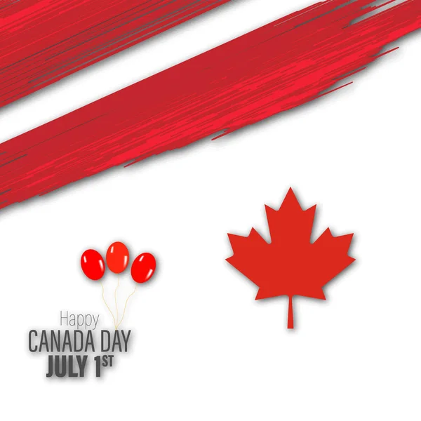 Happy Canada Day poster. Vector illustration greeting card. Canada Maple leaves on white background. red paper cut canada maple leaf. 1st of July celebration background