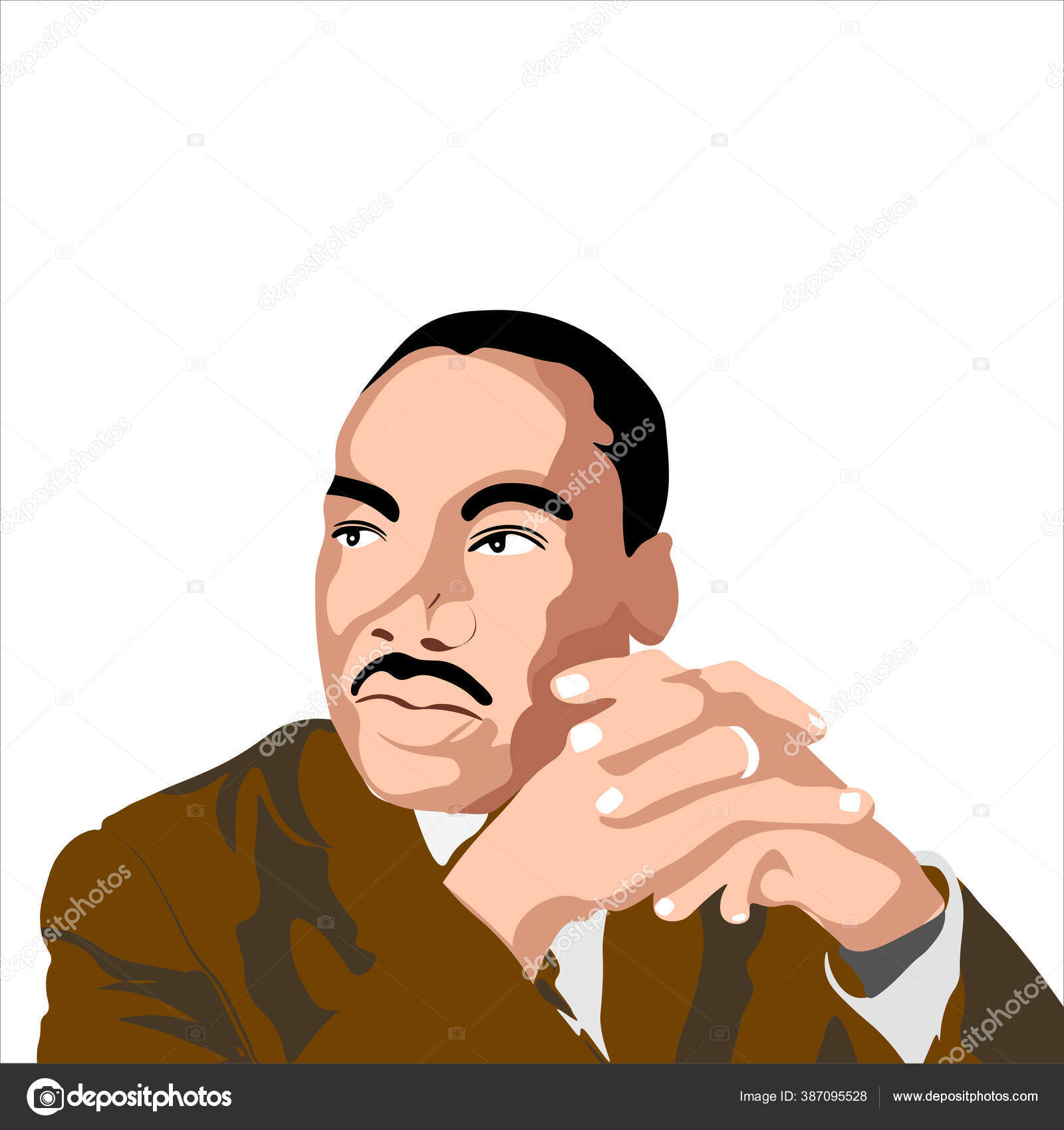 주니어 Martin Luther King 금요일 영감을 인용구가 있습니다 마르틴루터 초상화 스톡 벡터 - ©Vectartist  387095528