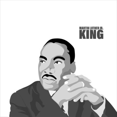 Martin Luther King Jr., tebrik kartı geçmişi. İlham verici bir sözüm var. Martin Luther Jr. Kral Portresi