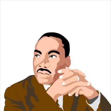 Martin Luther King Jr., tebrik kartı geçmişi. İlham verici bir sözüm var. Martin Luther Jr. Kral Portresi