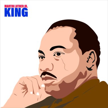 Martin Luther King Jr., tebrik kartı geçmişi. İlham verici bir sözüm var. Martin Luther Jr. Kral Portresi