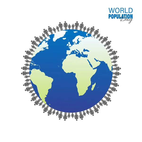 Illustration Vectorielle Journée Mondiale Population Juillet Qui Vise Sensibiliser Aux — Image vectorielle