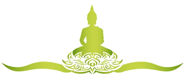Fig Sagrado Pipal Árbol Hoja Buddha Purnima Vesak Día Vector — Vector de stock