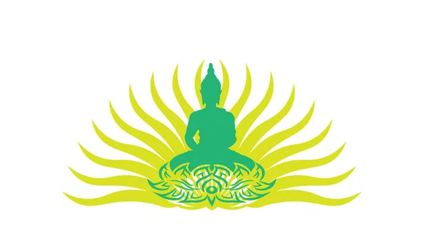 Heilige Feigen Oder Pipal Baum Blatt Buddha Purnima Oder Vesak — Stockvektor