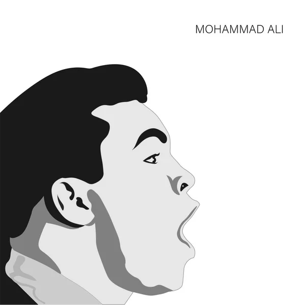 Muhammad Ali Ένας Αμερικανός Επαγγελματίας Μποξέρ Ακτιβιστής Και Φιλάνθρωπος Που — Διανυσματικό Αρχείο
