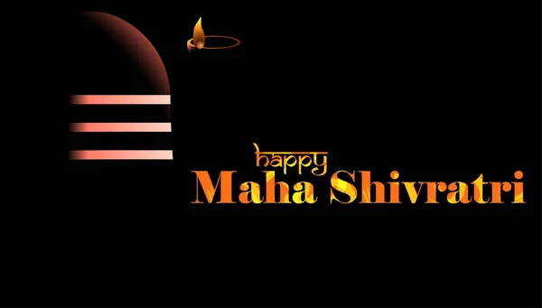 Maha Shivratri Nin Tebrik Kartı Temsilcisi Hindu Festivali Maha Shivratri — Stok Vektör