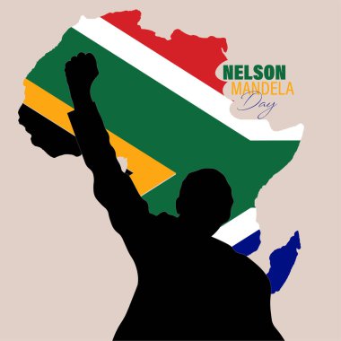 Nelson Mandela Uluslararası Günü. Güney Afrikalı siyasi lider ve hayırsever, 1994 'ten 1999' a kadar Güney Afrika Cumhurbaşkanı olarak görev yaptı. Portre Çizim Vektörü İllüstrasyonu