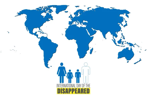 Ilustração Vetorial Dia Internacional Das Vítimas Desaparecimentos Forçados Agosto Dia —  Vetores de Stock