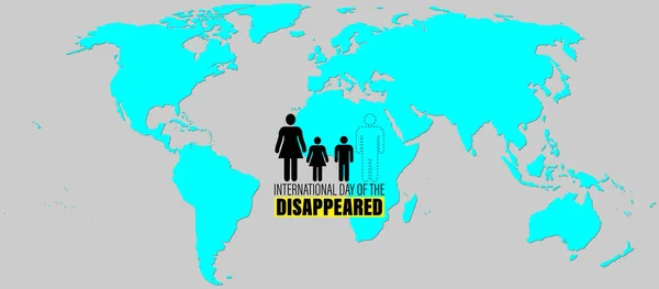 Ilustração Vetorial Dia Internacional Das Vítimas Desaparecimentos Forçados Agosto Dia —  Vetores de Stock