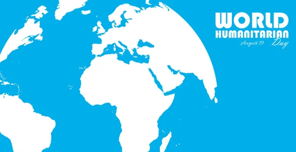 Ilustração Vetorial Dia Mundial Ajuda Humanitária Agosto Pombo Terra Pomba —  Vetores de Stock