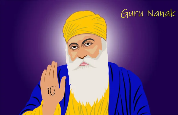 Guru Nanak Jayanti Gurpurab Även Känd Som Guru Nanaks Prakash — Stock vektor