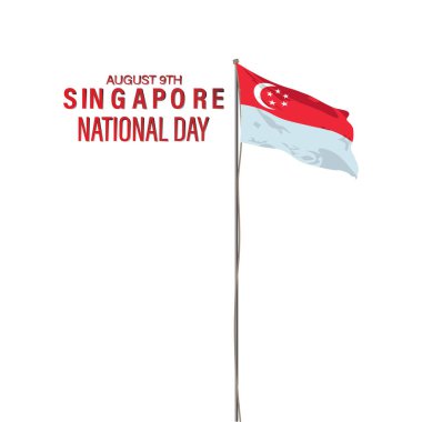 9 Ağustos Singapur 'un bağımsızlık gününün temsilcisi. Singapur Ulusal Günü. Soyut Tasarım.