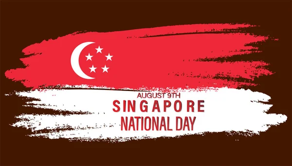 Vektorová Ilustrace Dne Nezávislosti Srpna Singapuru Singapurský Národní Den Abstraktní — Stockový vektor