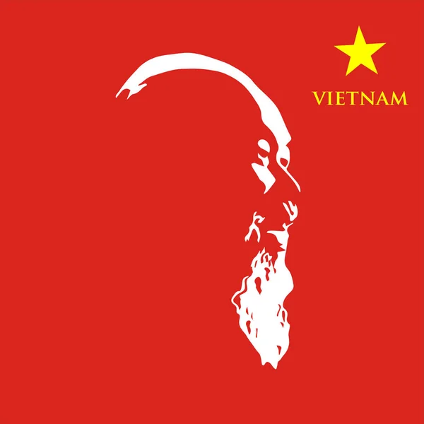 Vector Ilustração Dia Independência Vietname Fundo Vermelho Estrela Amarela — Vetor de Stock