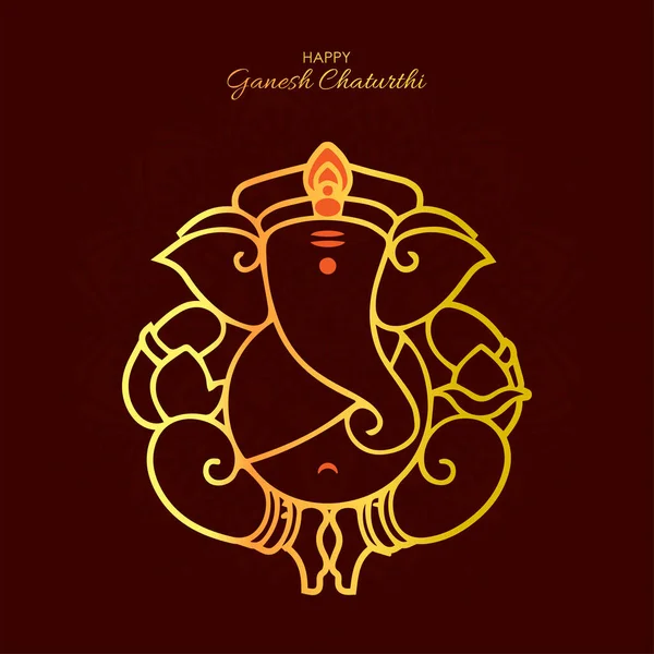 Vektorová Ilustrace Abstraktního Pozadí Lorda Ganpatiho Pro Festival Ganesh Chaturthi — Stockový vektor