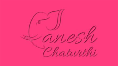 Ganesh Chaturthi 'nin soyut tasarım festivali için Lord Ganpati' nin soyut arka planının vektör çizimi