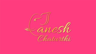 Ganesh Chaturthi 'nin soyut tasarım festivali için Lord Ganpati' nin soyut arka planının vektör çizimi
