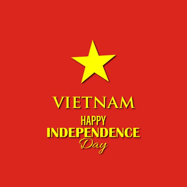 Vektorové Ilustrace Vietnamu Den Nezávislosti Bílé Pozadí Žlutá Hvězda Vlajka — Stockový vektor