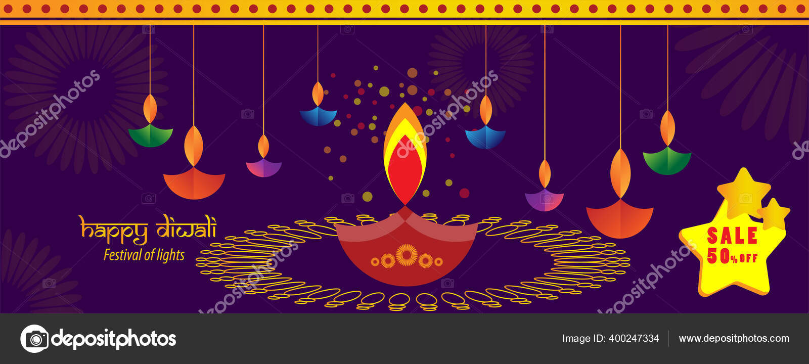 Selamat Diwali Festival Latar Belakang Liburan Diwali Dengan Rangoli Kartu Stok Vektor C Lovekish4u Gmail Com 400247334