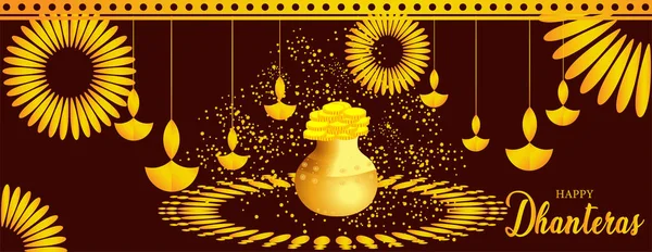 Gelukkig Diwali Festival Diwali Vakantie Achtergrond Met Rangoli Diwali Viering — Stockvector