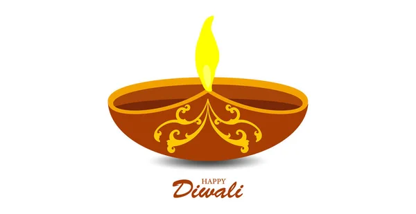 Joyeuse Fête Diwali Diwali Vacances Arrière Plan Avec Rangoli Diwali — Image vectorielle