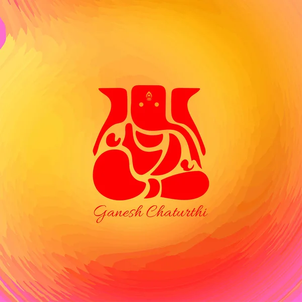 Ilustración Vectorial Del Fondo Abstracto Del Señor Ganpati Para Festival — Vector de stock