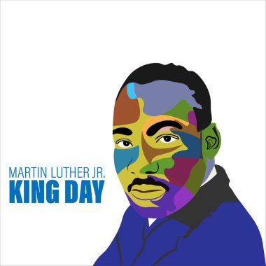 Martin Luther King Jr., tebrik kartı geçmişi. İlham verici bir sözüm var. Martin Luther Jr. Kral Portresi