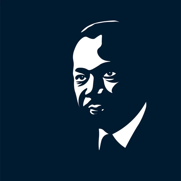 Martin Luther King Dag Wenskaart Achtergrond Heb Een Inspirerend Citaat — Stockvector