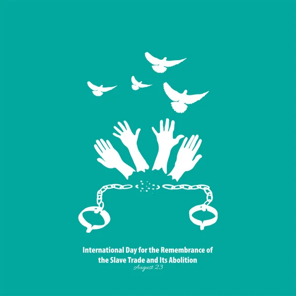 Illustration Vectorielle Journée Internationale Commémoration Traite Des Esclaves Son Abolition — Image vectorielle