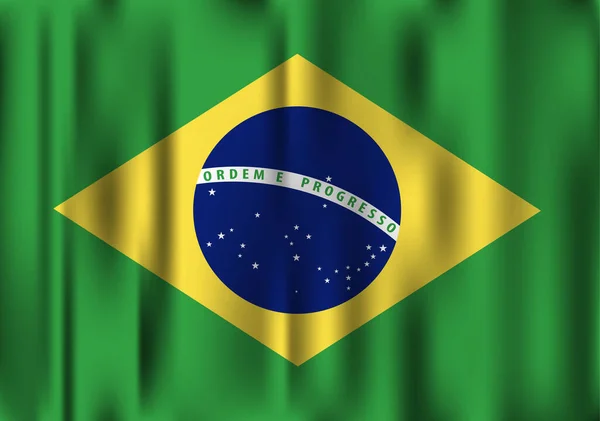 Национальный Праздник Бразилии Празднование Дня Независимости Бразилии Абстрактный Флаг Размахивания — стоковый вектор