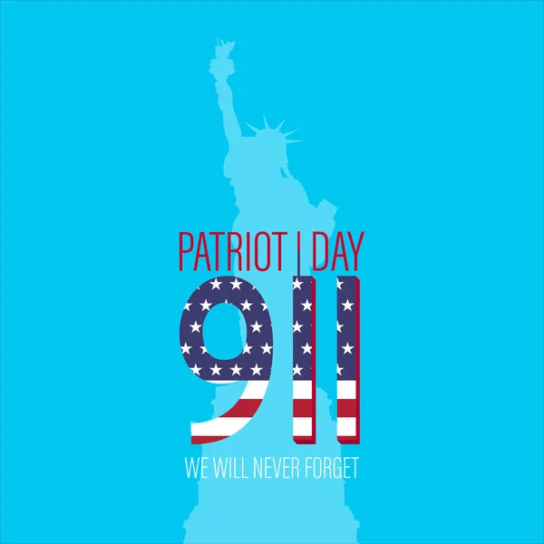 Vektorillustration Zum 911 Jahrestag Des Patriotentages Banner Zum Patriotentag Der — Stockvektor