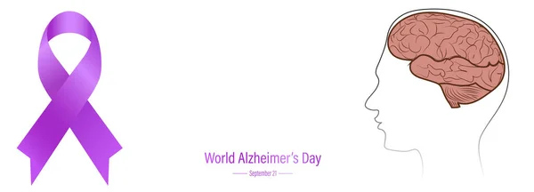Dia Mundial Alzheimer Setembro Uma Condição Conhecida Como Demência Que —  Vetores de Stock