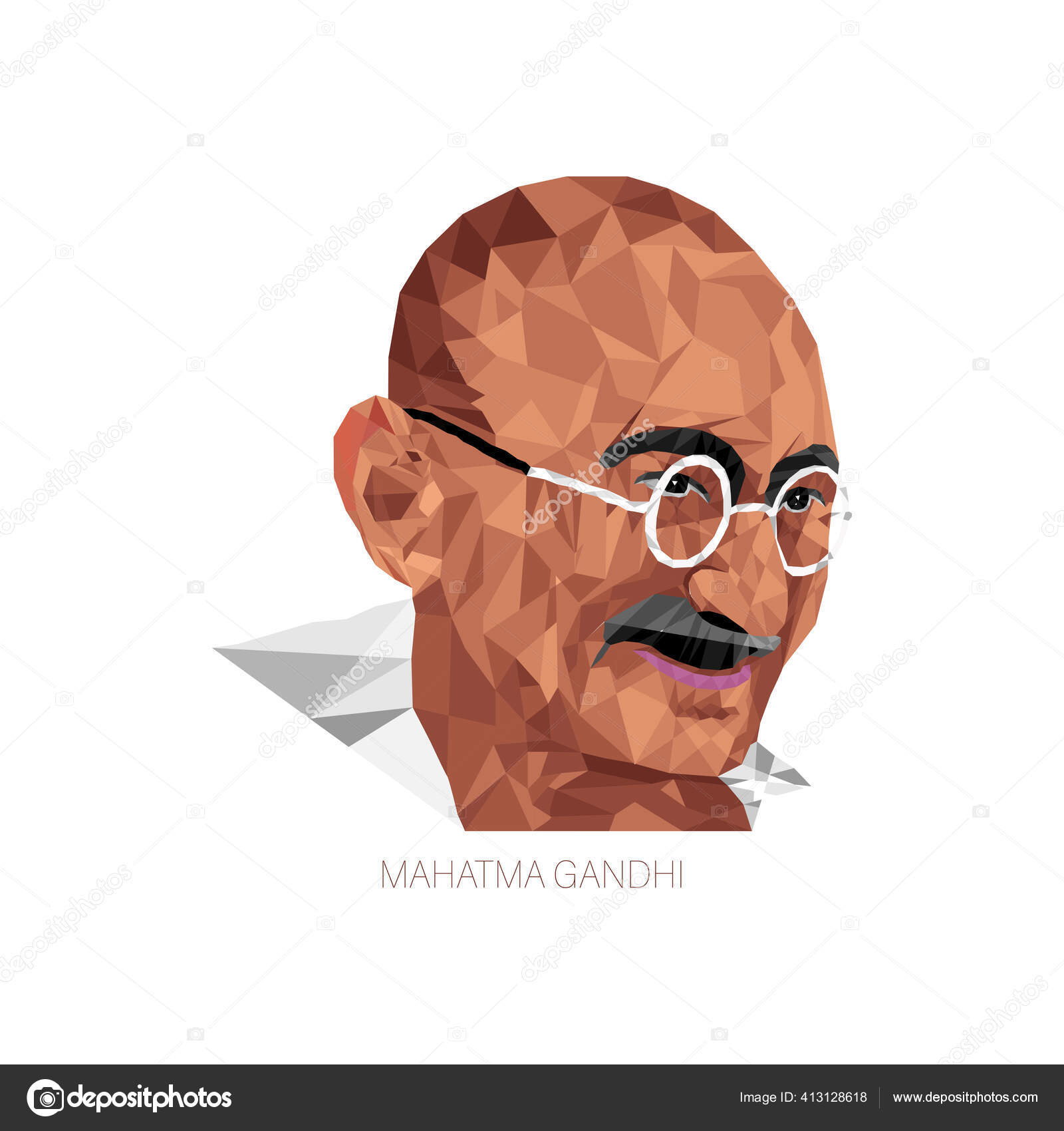 Mohan Das Karam Chandra Gandhi Mahatma Gandhi Simple Abstract Design Stock  Vector Image by ©Vectartist #413128618