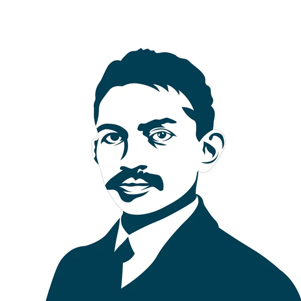 Mohan Das Karam Chandra Gandhi Mahatma Gandhi Semplice Disegno Astratto — Vettoriale Stock