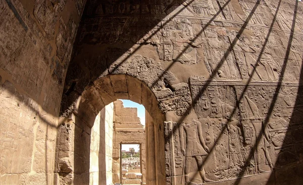 Spotlights Luxor Temple Egypt — Stock fotografie