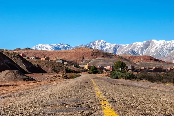 Ruta Africana Través Las Montañas Del Atlas Hacia Desierto Del — Foto de Stock