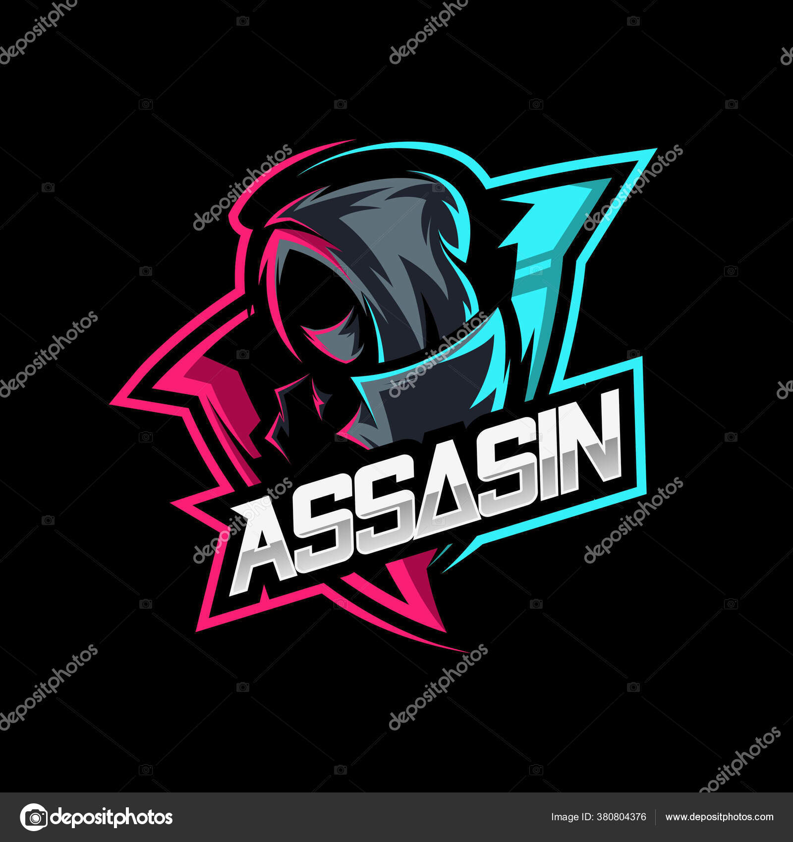 Gamer Ninja Mascot Logo Gamer Ninja ESports Logo Gaming Logo