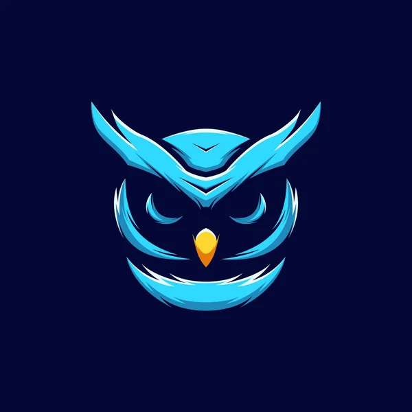 Nocturnal Owl Head Mascot Illustration — Stockvector