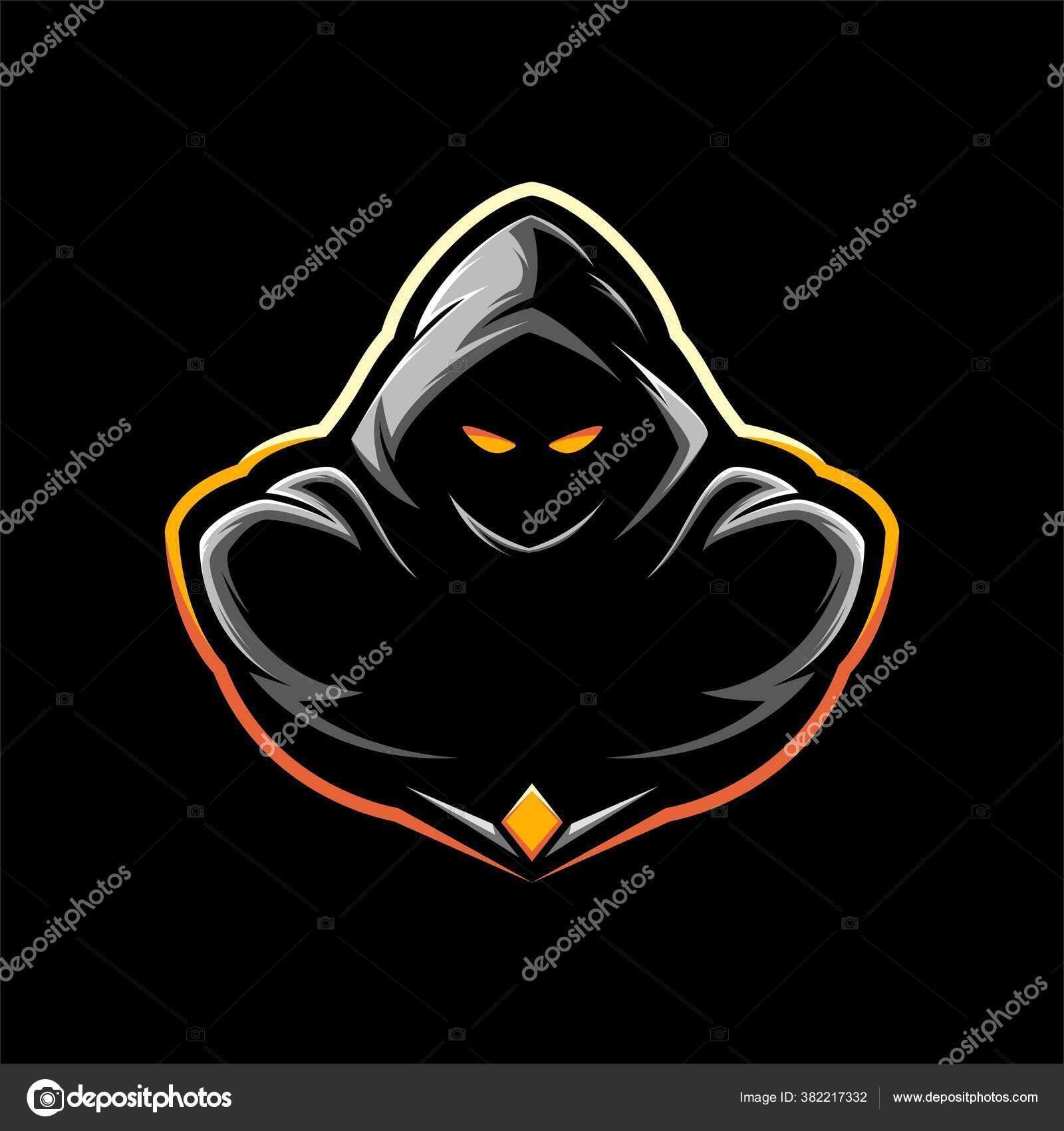 Assassin Warrior Mascot Logo Gaming Vector Ilustration vetor(es) de stock  de ©zetgeist 382217332