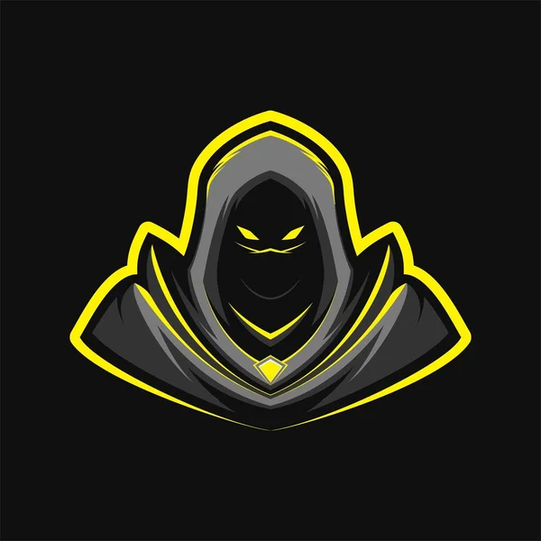 Assasin Warrior Mascot Logoゲームベクトルイラスト — ストックベクタ