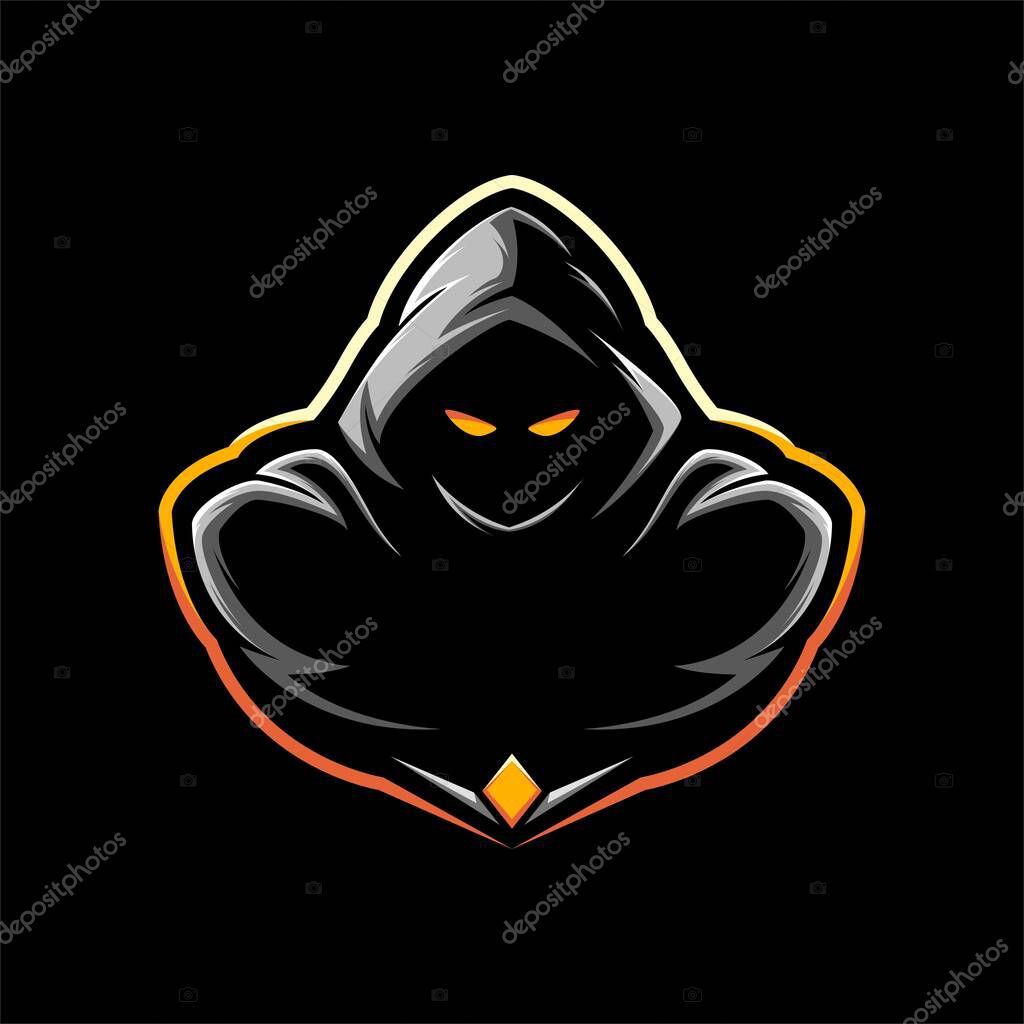 ASSASSIN WARRIOR MASCOT LOGO GAMING VECTOR ILLUSTRATION